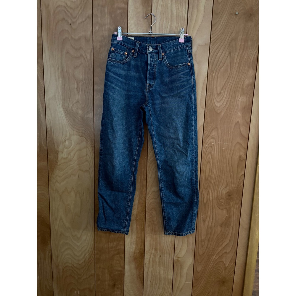 Levis Premium 501 Original Straight Leg Jeans Blue W24 L26‎ Medium Wash